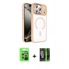 MARSİLYAN™- iPhone 17 Pro Kılıf Kıvılcım Prime - Şeffaf 360 Full Body Arka Koruyucu + Raze Metal Kamera Lens - GS