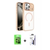 MARSİLYAN™- iPhone 17 Pro Kılıf Kıvılcım Prime - Siyah Bilvis 3X AR Hayalet Cam Ekran Koruyucu + Raze Metal Kamera Lens - GI