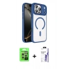 MARSİLYAN™- iPhone 17 Pro Kılıf Kıvılcım Prime - Siyah Bilvis 3X AR HD Cam Ekran Koruyucu + Raze Metal Kamera Lens - GS
