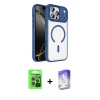 MARSİLYAN™- iPhone 17 Pro Kılıf Kıvılcım Prime - Siyah Bilvis 5in1 3D Magic Cam Ekran Koruyucu + Raze Metal Kamera Lens - GI