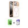 MARSİLYAN™- iPhone 17 Pro Kılıf Kıvılcım Prime - Siyah Bilvis 5in1 3D Magic Cam Ekran Koruyucu + Raze Metal Kamera Lens - GI