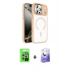 MARSİLYAN™- iPhone 17 Pro Kılıf Kıvılcım Prime - Siyah Bilvis 5in1 5D Magic Hayalet Cam Ekran Koruyucu + Raze Metal Kamera Lens - GS