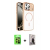 MARSİLYAN™- iPhone 17 Pro Kılıf Kıvılcım Prime - Siyah Bilvis Hayalet Cam Ekran Koruyucu + Raze Metal Kamera Lens - TU