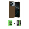MARSİLYAN™- iPhone 17 Pro Kılıf Kozmos Yansıma Özel Seri - Siyah 360 Mat Full Body Arka Koruyucu + Raze Metal Kamera Lens - GS