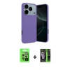 MARSİLYAN™- iPhone 17 Pro Kılıf Kozmos Yansıma Özel Seri - Siyah 360 Mat Full Body Arka Koruyucu + Raze Metal Kamera Lens - GS