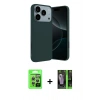 MARSİLYAN™- iPhone 17 Pro Kılıf Kozmos Yansıma Özel Seri - Siyah 360 Mat Full Body Arka Koruyucu + Raze Metal Kamera Lens - GS