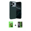 MARSİLYAN™- iPhone 17 Pro Kılıf Kozmos Yansıma Özel Seri - Siyah 360 Mat Full Body Arka Koruyucu + Raze Metal Kamera Lens - TU