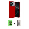 MARSİLYAN™- iPhone 17 Pro Kılıf Kozmos Yansıma Özel Seri - Siyah Bilvis 3D Cam Ekran Koruyucu + Raze Metal Kamera Lens - GS