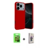 MARSİLYAN™- iPhone 17 Pro Kılıf Kozmos Yansıma Özel Seri - Siyah Bilvis 3D Cam Ekran Koruyucu + Raze Metal Kamera Lens - TU