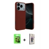 MARSİLYAN™- iPhone 17 Pro Kılıf Kozmos Yansıma Özel Seri - Siyah Bilvis 3D Cam Ekran Koruyucu + Raze Metal Kamera Lens - TU