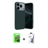 MARSİLYAN™- iPhone 17 Pro Kılıf Kozmos Yansıma Özel Seri - Siyah Bilvis 3X AR Hayalet Cam Ekran Koruyucu + Raze Metal Kamera Lens - GI