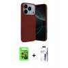 MARSİLYAN™- iPhone 17 Pro Kılıf Kozmos Yansıma Özel Seri - Siyah Bilvis 3X AR HD Cam Ekran Koruyucu + Raze Metal Kamera Lens - TU