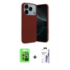 MARSİLYAN™- iPhone 17 Pro Kılıf Kozmos Yansıma Özel Seri - Siyah Bilvis 3X AR HD Cam Ekran Koruyucu + Raze Metal Kamera Lens - GI