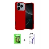 MARSİLYAN™- iPhone 17 Pro Kılıf Kozmos Yansıma Özel Seri - Siyah Bilvis 3X AR HD Cam Ekran Koruyucu + Raze Metal Kamera Lens - TU