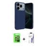 MARSİLYAN™- iPhone 17 Pro Kılıf Kozmos Yansıma Özel Seri - Siyah Bilvis 3X AR HD Cam Ekran Koruyucu + Raze Metal Kamera Lens - GS