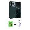 MARSİLYAN™- iPhone 17 Pro Kılıf Kozmos Yansıma Özel Seri - Siyah Bilvis 3X AR HD Cam Ekran Koruyucu + Raze Metal Kamera Lens - TU