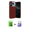 MARSİLYAN™- iPhone 17 Pro Kılıf Kozmos Yansıma Özel Seri - Siyah Bilvis 5in1 5D Magic Hayalet Cam Ekran Koruyucu + Raze Metal Kamera Lens - TU