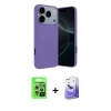 MARSİLYAN™- iPhone 17 Pro Kılıf Kozmos Yansıma Özel Seri - Siyah Bilvis 5in1 5D Magic Hayalet Cam Ekran Koruyucu + Raze Metal Kamera Lens - GS