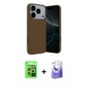 MARSİLYAN™- iPhone 17 Pro Kılıf Kozmos Yansıma Özel Seri - Siyah Bilvis 5in1 5D Magic Hayalet Cam Ekran Koruyucu + Raze Metal Kamera Lens - GS