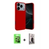 MARSİLYAN™- iPhone 17 Pro Kılıf Kozmos Yansıma Özel Seri - Siyah Bilvis Hayalet Cam Ekran Koruyucu + Raze Metal Kamera Lens - GS