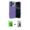 MARSİLYAN™- iPhone 17 Pro Kılıf Kozmos Yansıma Özel Seri - Siyah Bilvis Hayalet Cam Ekran Koruyucu + Raze Metal Kamera Lens - GS