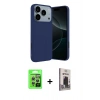 MARSİLYAN™- iPhone 17 Pro Kılıf Kozmos Yansıma Özel Seri - Siyah Bilvis Hayalet Cam Ekran Koruyucu + Raze Metal Kamera Lens - GS