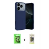 MARSİLYAN™- iPhone 17 Pro Kılıf Kozmos Yansıma Özel Seri - Siyah Joko Magic 5D Hayalet Cam + Gümüş Raze Metal Kamera Lens