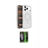 MARSİLYAN™- iPhone 17 Pro Kılıf Kutup Doku Serisi - Şeffaf 360 Full Body Arka Koruyucu