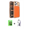 MARSİLYAN™- iPhone 17 Pro Kılıf Kutup Doku Serisi - Siyah Bilvis 3X AR Hayalet Cam Ekran Koruyucu + Raze Metal Kamera Lens - GS