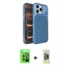 MARSİLYAN™- iPhone 17 Pro Kılıf Kutup Doku Serisi - Siyah Joko Magic 5D Hayalet Cam + Raze Metal Kamera Lens - GI