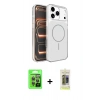 MARSİLYAN™- iPhone 17 Pro Kılıf Kutup Doku Serisi - Siyah Joko Magic 5D Hayalet Cam + Raze Metal Kamera Lens - GI