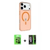 MARSİLYAN™- iPhone 17 Pro Kılıf Kutup Klasik Serisi - Siyah 360 Mat Full Body Arka Koruyucu + Raze Metal Kamera Lens - GI