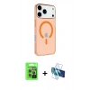 MARSİLYAN™- iPhone 17 Pro Kılıf Kutup Klasik Serisi - Siyah 3D Antistatik Seramik Nano Ekran Koruyucu + Raze Metal Kamera Lens - GI