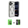 MARSİLYAN™- iPhone 17 Pro Kılıf Nova Işık Özel Seri - Şeffaf 360 Full Body Arka Koruyucu + Raze Metal Kamera Lens - GS