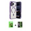 MARSİLYAN™- iPhone 17 Pro Kılıf Nova Işık Özel Seri - Şeffaf 360 Full Body Arka Koruyucu + Raze Metal Kamera Lens - TU