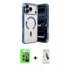 MARSİLYAN™- iPhone 17 Pro Kılıf Nova Işık Özel Seri - Şeffaf Pasifik Cam Ekran Koruyucu + Raze Metal Kamera Lens - GI