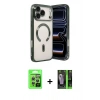 MARSİLYAN™- iPhone 17 Pro Kılıf Nova Işık Özel Seri - Siyah 360 Mat Full Body Arka Koruyucu + Raze Metal Kamera Lens - GS