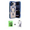 MARSİLYAN™- iPhone 17 Pro Kılıf Nova Işık Özel Seri - Siyah Bilvis 3X AR Hayalet Cam Ekran Koruyucu + Raze Metal Kamera Lens - GS