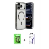 MARSİLYAN™- iPhone 17 Pro Kılıf Nova Işık Özel Seri - Siyah Bilvis 3X AR HD Cam Ekran Koruyucu + Raze Metal Kamera Lens - GI