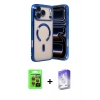 MARSİLYAN™- iPhone 17 Pro Kılıf Nova Işık Özel Seri - Siyah Bilvis 5in1 3D Magic Cam Ekran Koruyucu + Raze Metal Kamera Lens - TU
