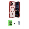 MARSİLYAN™- iPhone 17 Pro Kılıf Nova Işık Özel Seri - Siyah Joko Magic 5D Cam + Raze Metal Kamera Lens - GS