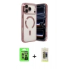MARSİLYAN™- iPhone 17 Pro Kılıf Nova Işık Özel Seri - Siyah Joko Magic 5D Hayalet Cam + Gri Raze Metal Kamera Lens