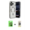 MARSİLYAN™- iPhone 17 Pro Kılıf Nova Işık Özel Seri - Siyah Joko Magic 5D Hayalet Cam + Raze Metal Kamera Lens - GS