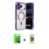 MARSİLYAN™- iPhone 17 Pro Kılıf Nova Işık Özel Seri - Siyah Joko Magic 5D Hayalet Cam + Raze Metal Kamera Lens - GS