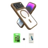 MARSİLYAN™- iPhone 17 Pro Kılıf Nova Yansıma Serisi - Şeffaf Pasifik Cam Ekran Koruyucu + Raze Metal Kamera Lens - GS
