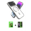 MARSİLYAN™- iPhone 17 Pro Kılıf Nova Yansıma Serisi - Siyah 360 Mat Full Body Arka Koruyucu + Raze Metal Kamera Lens - TU