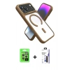 MARSİLYAN™- iPhone 17 Pro Kılıf Nova Yansıma Serisi - Siyah Bilvis 3X AR Hayalet Cam Ekran Koruyucu + Raze Metal Kamera Lens - GS