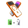 MARSİLYAN™- iPhone 17 Pro Kılıf Nova Yansıma Serisi - Siyah Bilvis 3X AR Hayalet Cam Ekran Koruyucu + Raze Metal Kamera Lens - GS