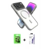 MARSİLYAN™- iPhone 17 Pro Kılıf Nova Yansıma Serisi - Siyah Bilvis 3X AR HD Cam Ekran Koruyucu + Raze Metal Kamera Lens - GI