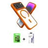 MARSİLYAN™- iPhone 17 Pro Kılıf Nova Yansıma Serisi - Siyah Bilvis 3X AR HD Cam Ekran Koruyucu + Raze Metal Kamera Lens - GI
